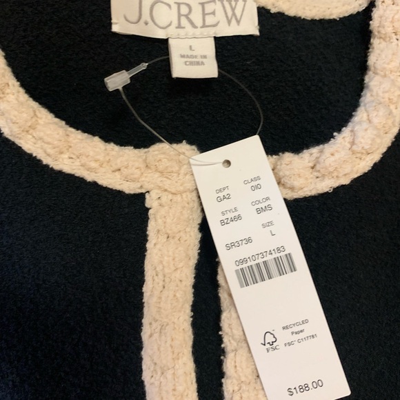 J. Crew Odette sweater lady jacket in striped bouclé NEW Size large RARE - Picture 13 of 15